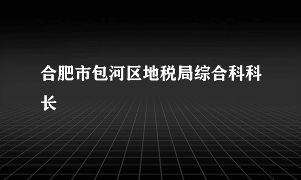 合肥市包河区地税局综合科科长