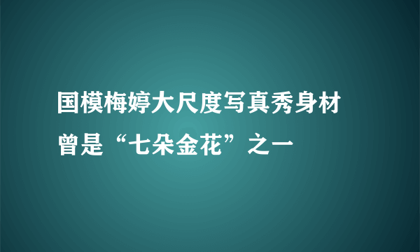 国模梅婷大尺度写真秀身材 曾是“七朵金花”之一