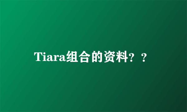 Tiara组合的资料？？