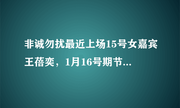 非诚勿扰最近上场15号女嘉宾王蓓奕，1月16号期节目，穿了一条蓝色裙子，很漂亮，找了一天没找到