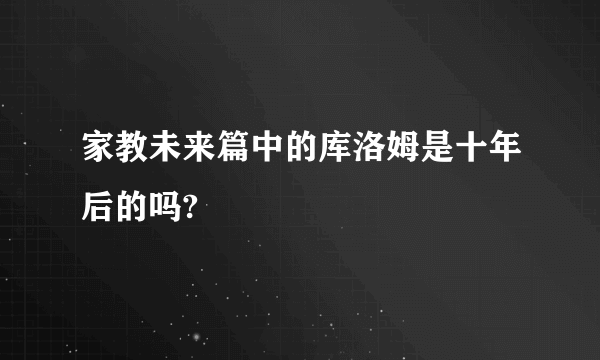 家教未来篇中的库洛姆是十年后的吗?