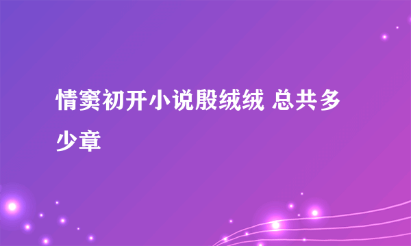 情窦初开小说殷绒绒 总共多少章