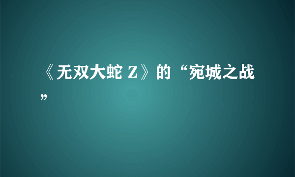 《无双大蛇 Z》的“宛城之战”