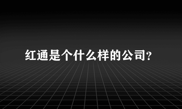 红通是个什么样的公司？