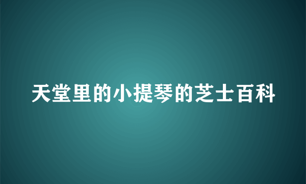 天堂里的小提琴的芝士百科