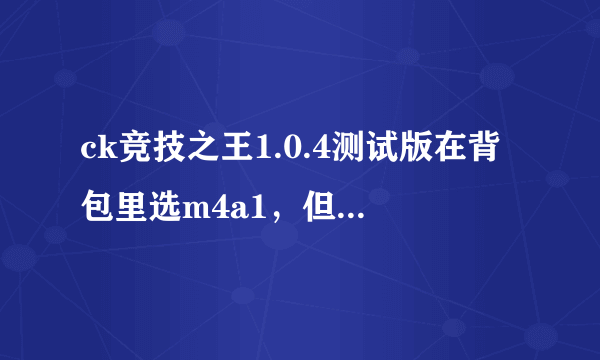 ck竞技之王1.0.4测试版在背包里选m4a1，但是进入游戏后却是svd狙击步枪，这是怎么回事？求解！！！!!!!!!!