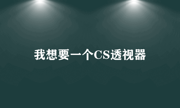 我想要一个CS透视器