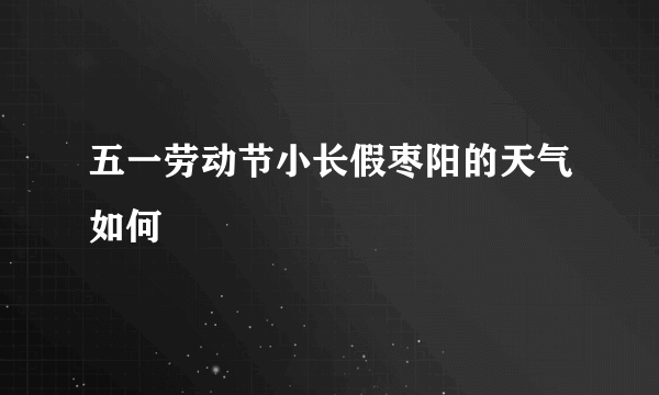 五一劳动节小长假枣阳的天气如何