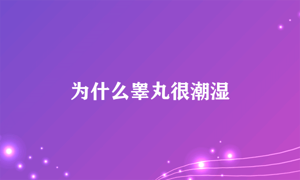 为什么睾丸很潮湿