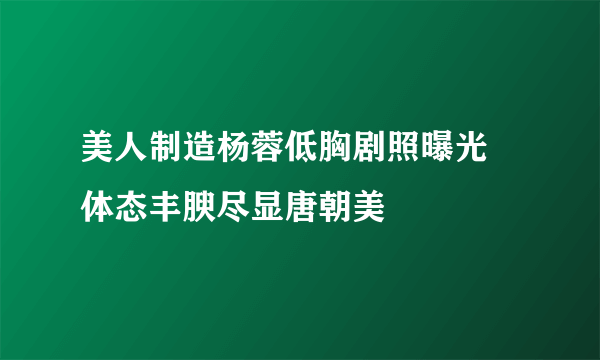 美人制造杨蓉低胸剧照曝光 体态丰腴尽显唐朝美