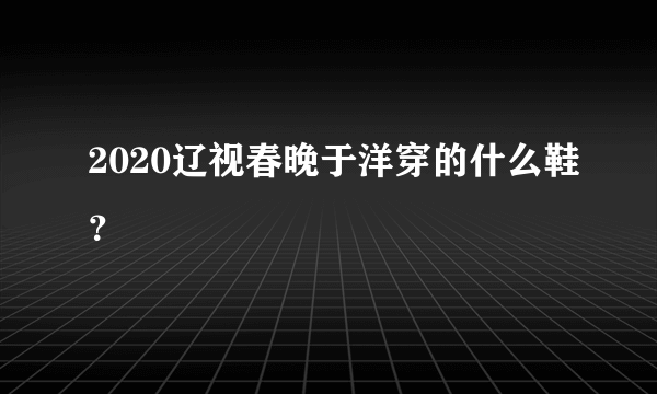 2020辽视春晚于洋穿的什么鞋？