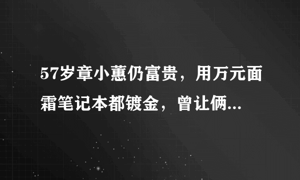 57岁章小蕙仍富贵，用万元面霜笔记本都镀金，曾让俩亿万富豪破产