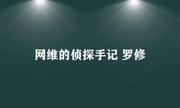 网维的侦探手记 罗修