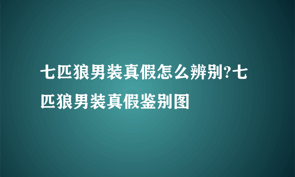 七匹狼男装真假怎么辨别?七匹狼男装真假鉴别图