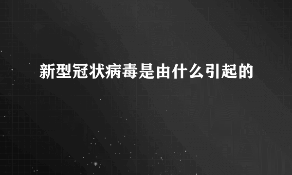 新型冠状病毒是由什么引起的