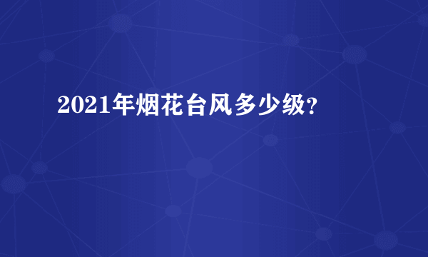 2021年烟花台风多少级？