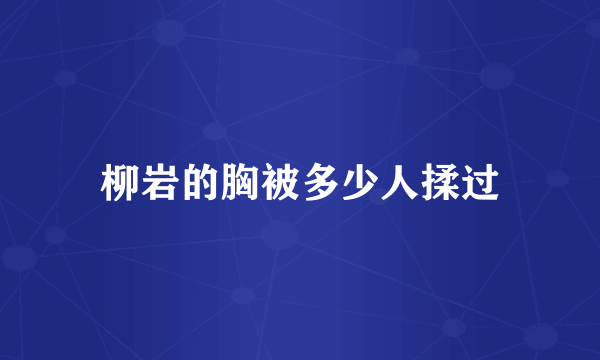 柳岩的胸被多少人揉过