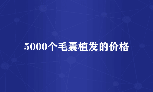 5000个毛囊植发的价格