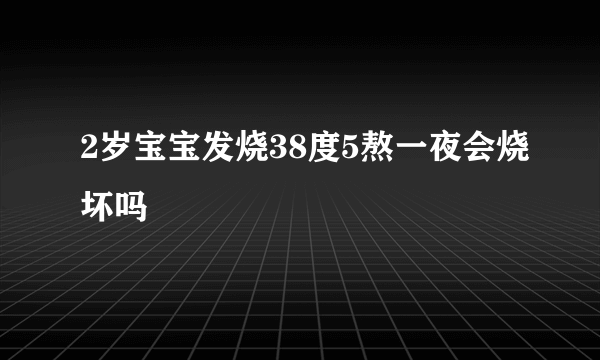 2岁宝宝发烧38度5熬一夜会烧坏吗