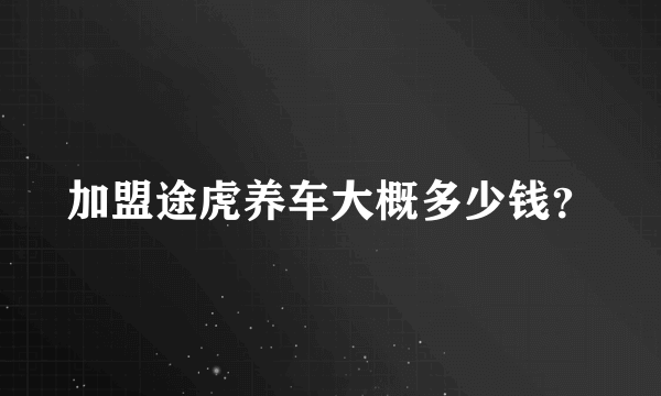 加盟途虎养车大概多少钱？