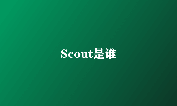 Scout是谁