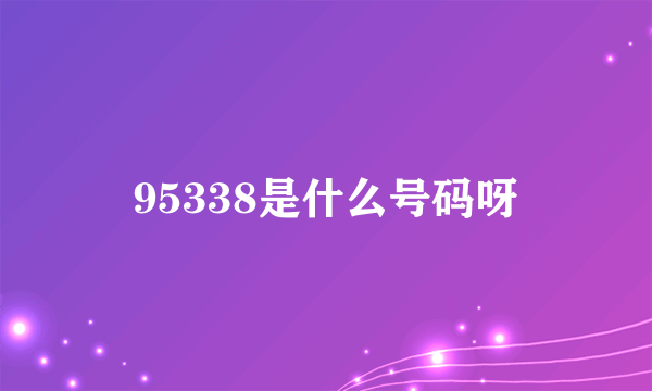 95338是什么号码呀