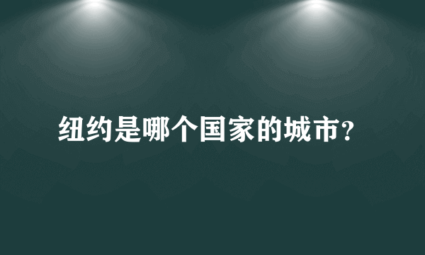 纽约是哪个国家的城市？