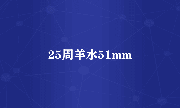 25周羊水51mm