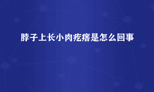 脖子上长小肉疙瘩是怎么回事