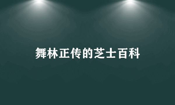 舞林正传的芝士百科