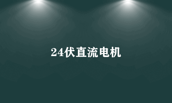 24伏直流电机