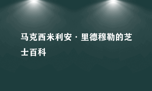 马克西米利安·里德穆勒的芝士百科