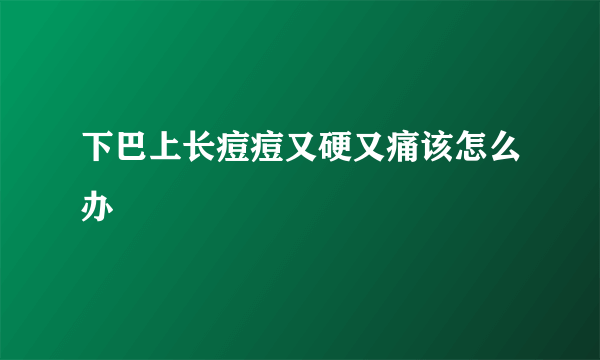 下巴上长痘痘又硬又痛该怎么办