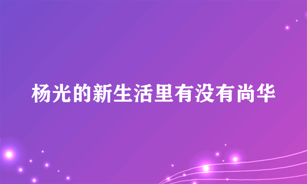 杨光的新生活里有没有尚华